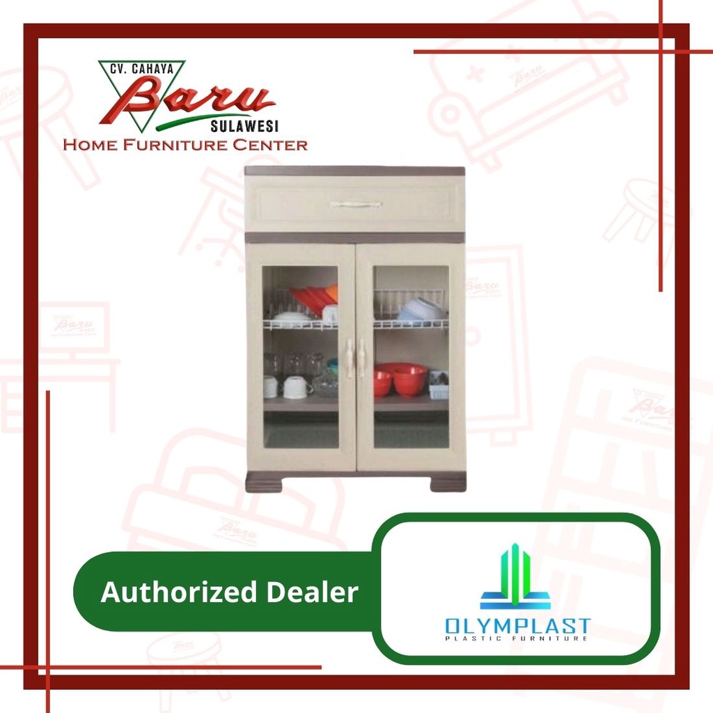 Lemari Plastik Piring Olymplast OKL - KHUSUS MAKASSAR