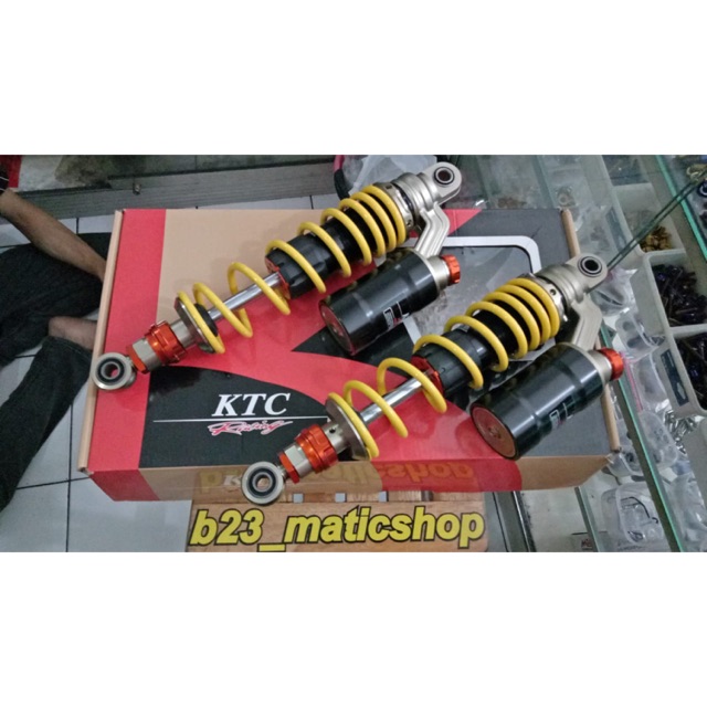 shock KTC racing ukuran tinggi 340mm klik atas dan bawah tabung kitaco rxking supra kharisma 125