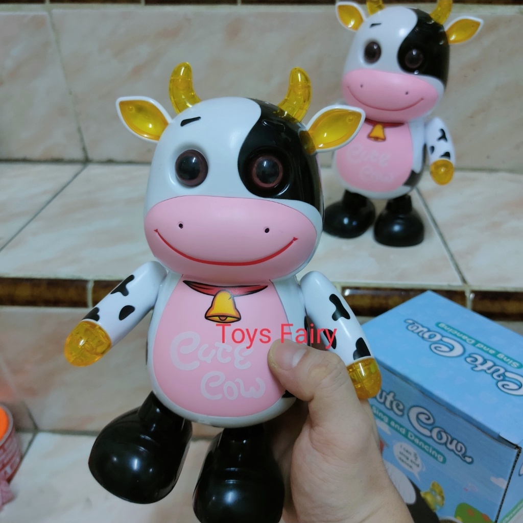 Mainan Sapi Joget Lucu Imut Cute (Lampu dan Musik)