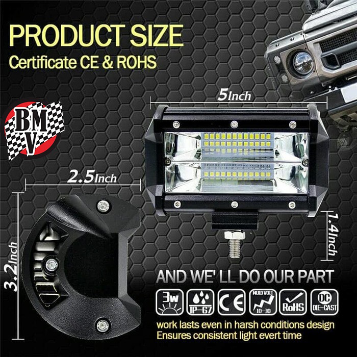 LAMPU SOROT - LAMPU TEMBAK - LAMPU OFFROAD - LAMPU SOROT LED 24 MATA 20 watt