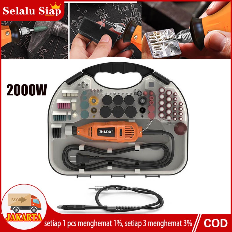 Mini Die Grinder Tuner Set 93 pcs Gerinda Bor Mini plus flexible tanpa Flexible