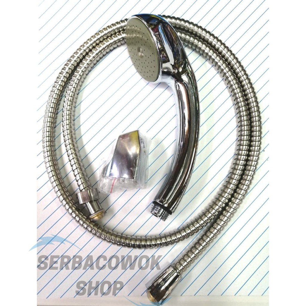 Shower Mandi Hand Shower Fleksibel Chrome Nikken Termurah Berkualitas