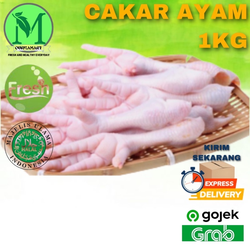 

Daging Ayam Ceker Cakar Ayam Potong Broiler Segar [1KG] Bukan Frozen Ayam Broiler Utuh Potong Jogja