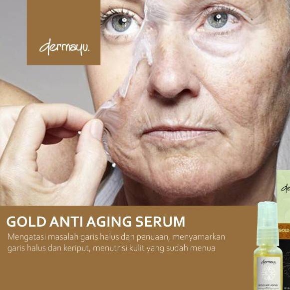 [ORI] Dermayu Serum Kecantikan Wajah Gold Anti Aging Ampuh Mengatasi Penuaan Dini Original BPOM 18ml