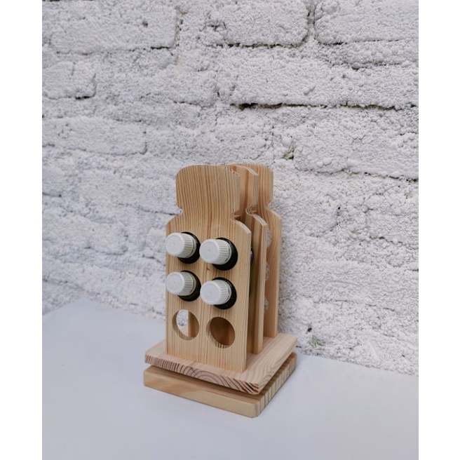 Rak oil  putar isi 12 slot oil (2 sisi, bisa berputar) free grafir nama / logo