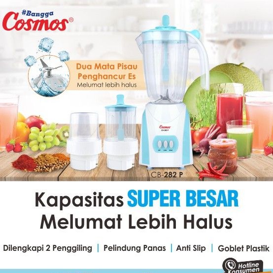 Blender Cosmos CB 282 P Plastik 2 Liter 3in1 Garansi Resmi