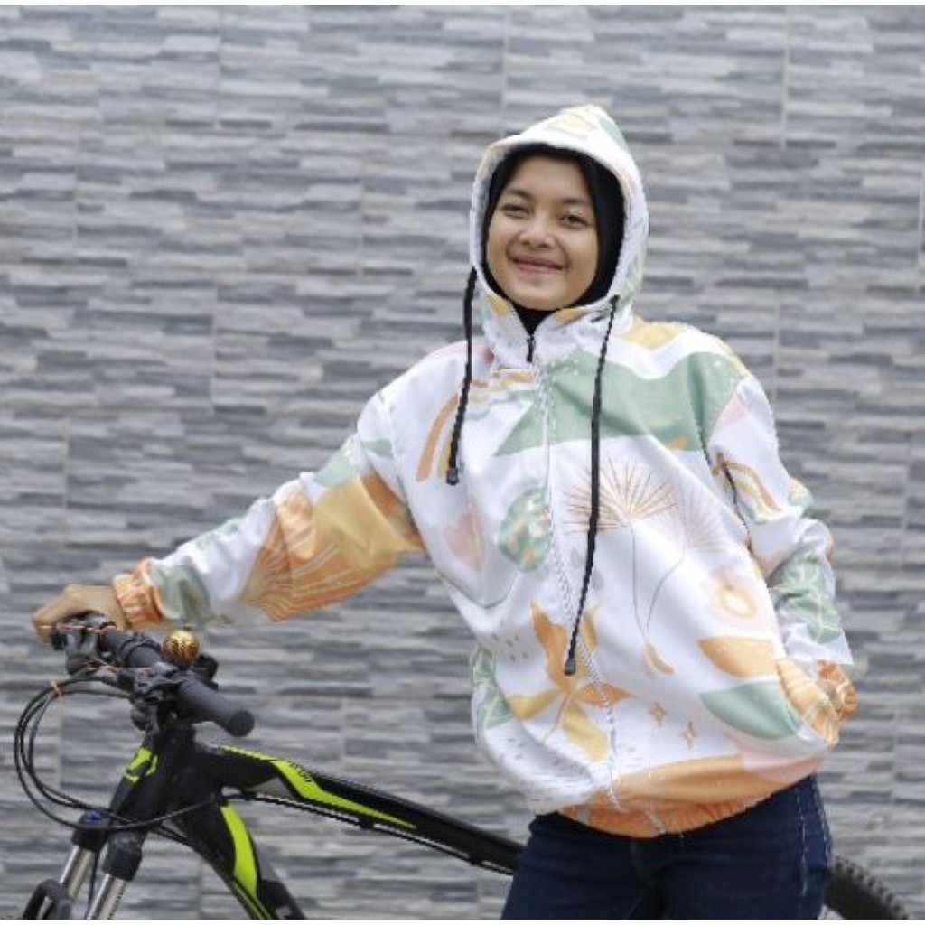 Jaket Sepeda Wanita Motif Printing Terbaru 2021