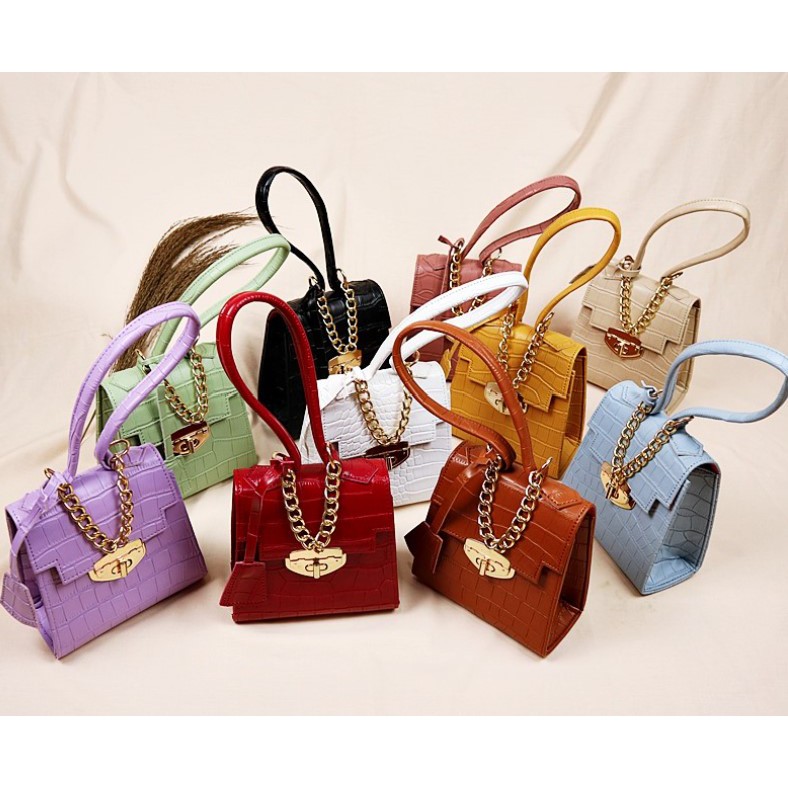 PA TAS SELEMPANG WANITA - SHOULDER BAG MICRO CROCO MINI - TAS KOO MOON YOUNG - TAS ANDIN CROCO