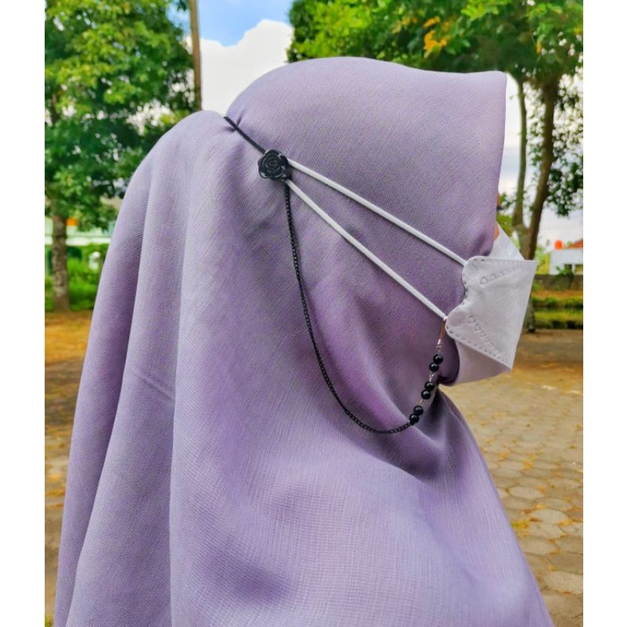 STRAP MASKER 2 IN 1 SERI RANTAI MAWAR / KALUNG SEKALIGUS KONEKTOR MASKER HIJAB