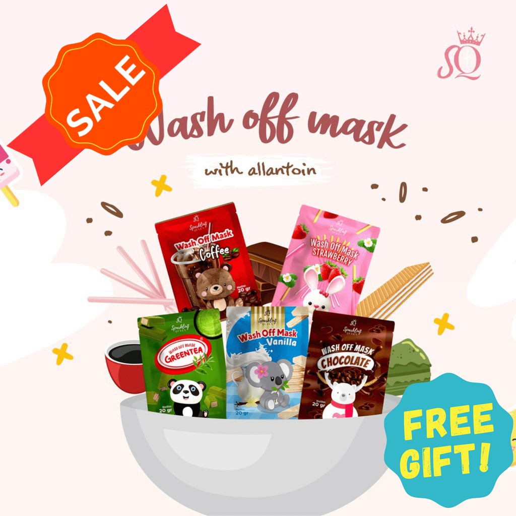 (FREE GIFT) MASKER ORGANIK SPARKLING QUEEN / MASKER SNACK SPARKLING QUEEN BPOM