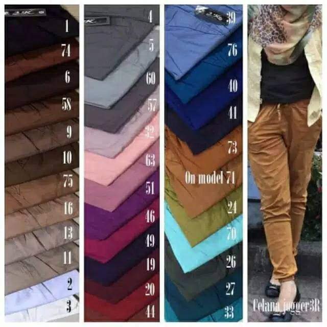 Celana 3R - Celana Jogger / Joger Katun stretch 3R Original
