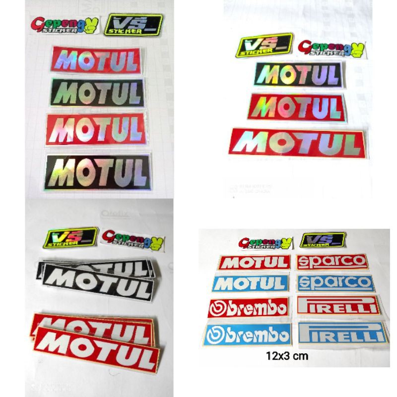

sticker cutting motul firelli brembo eparco hologram termurah