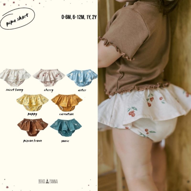 Bohopanna Bohobaby Pipa Skort Pipa Skort Celana Bloomers Bayi Anak Perempuan