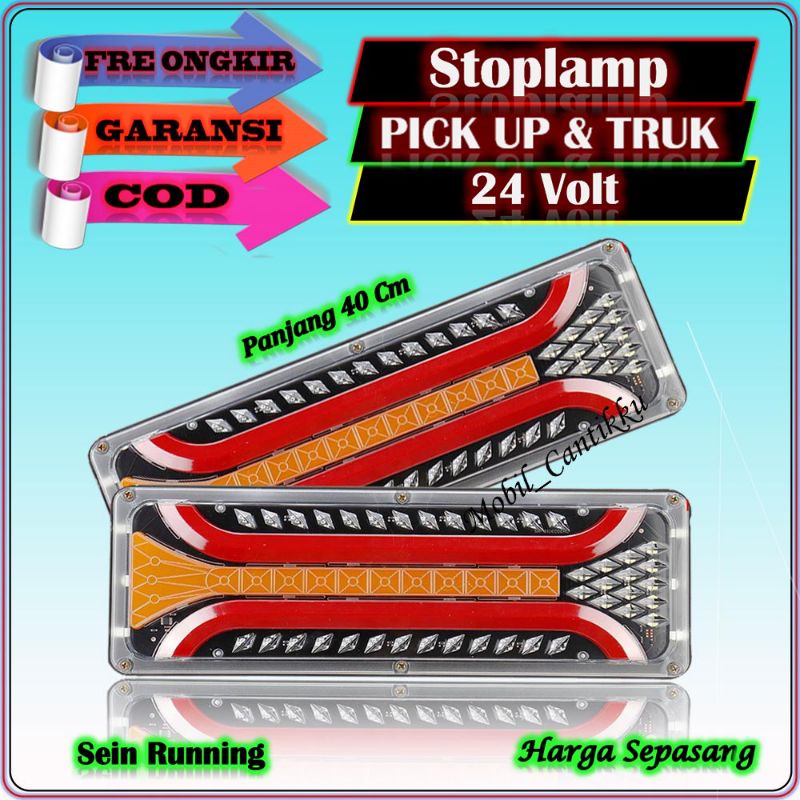 Lampu Rem Variasi Led Stoplamp Stop lamp Mobil Truck Truk Fuso Tronton Hino 24 Volt