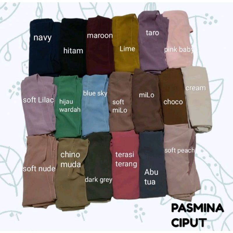 ( PC ) pashmina ciput inera 2in1 terbaru