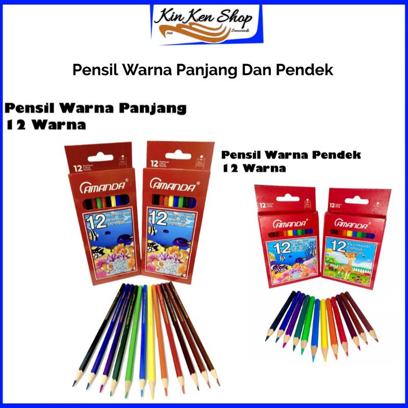 

Pensil Warna Warni isi 12pcs Panjang Dan Pendek