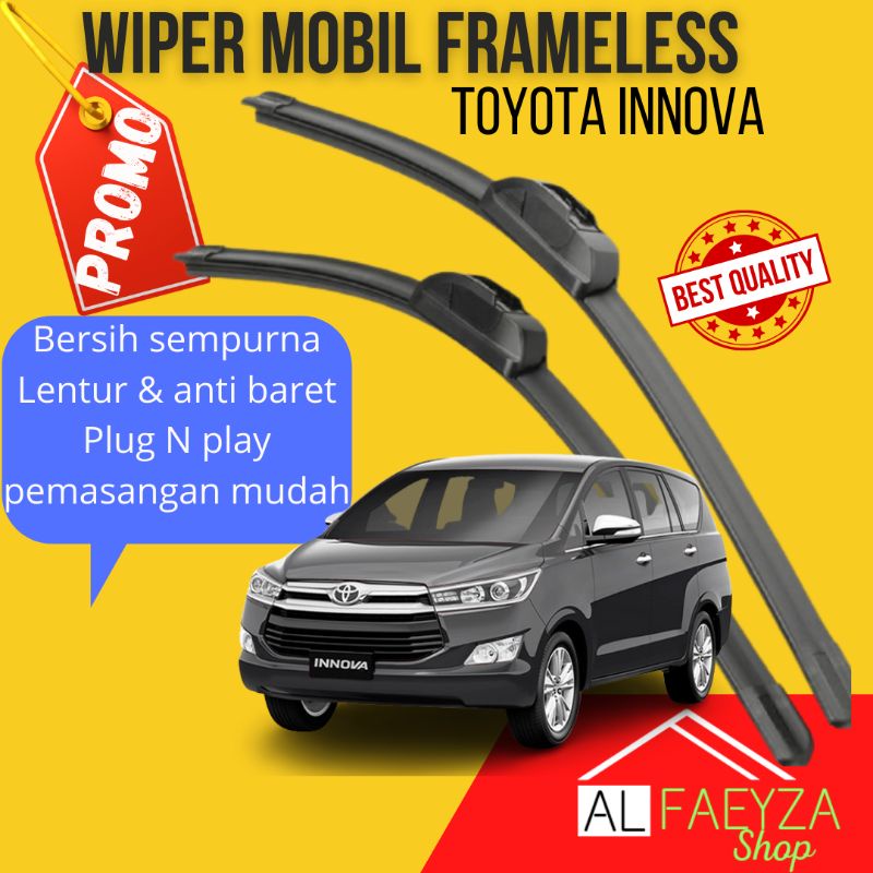 Promo Wiper Kaca Mobil Frameless Toyota Innova 1 Set 2 Pcs