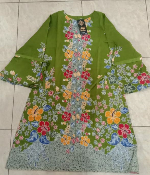 Atasan Tunik Batik Wanita/tunik Batik Wanita Zipper Depan/atas Batik Wanita Sragam Kerja