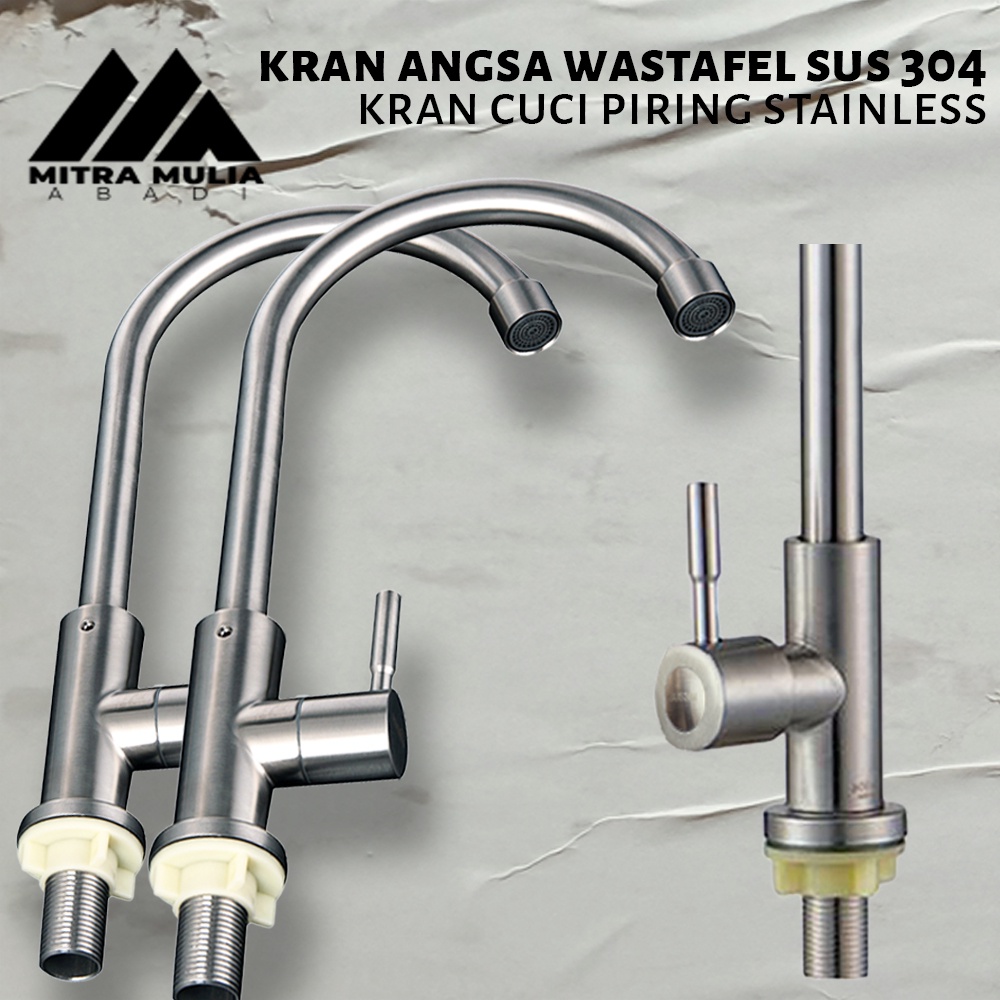 Kran Angsa Wastafel SUS 304 I Kran Sink Dapur Stainless SUS 304