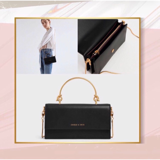 CK Demi Metal Top Handle Long Wallet