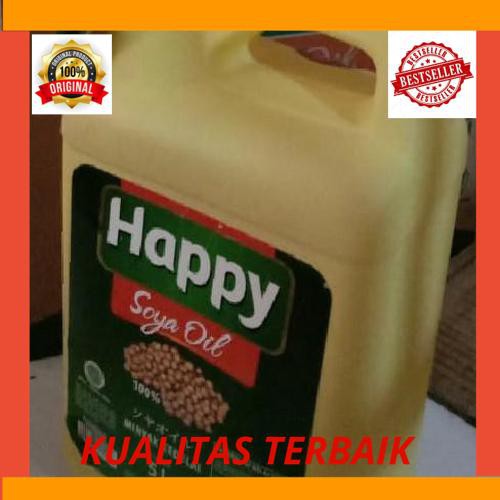 

New happy soya oil minyak goreng kedelai 5 liter