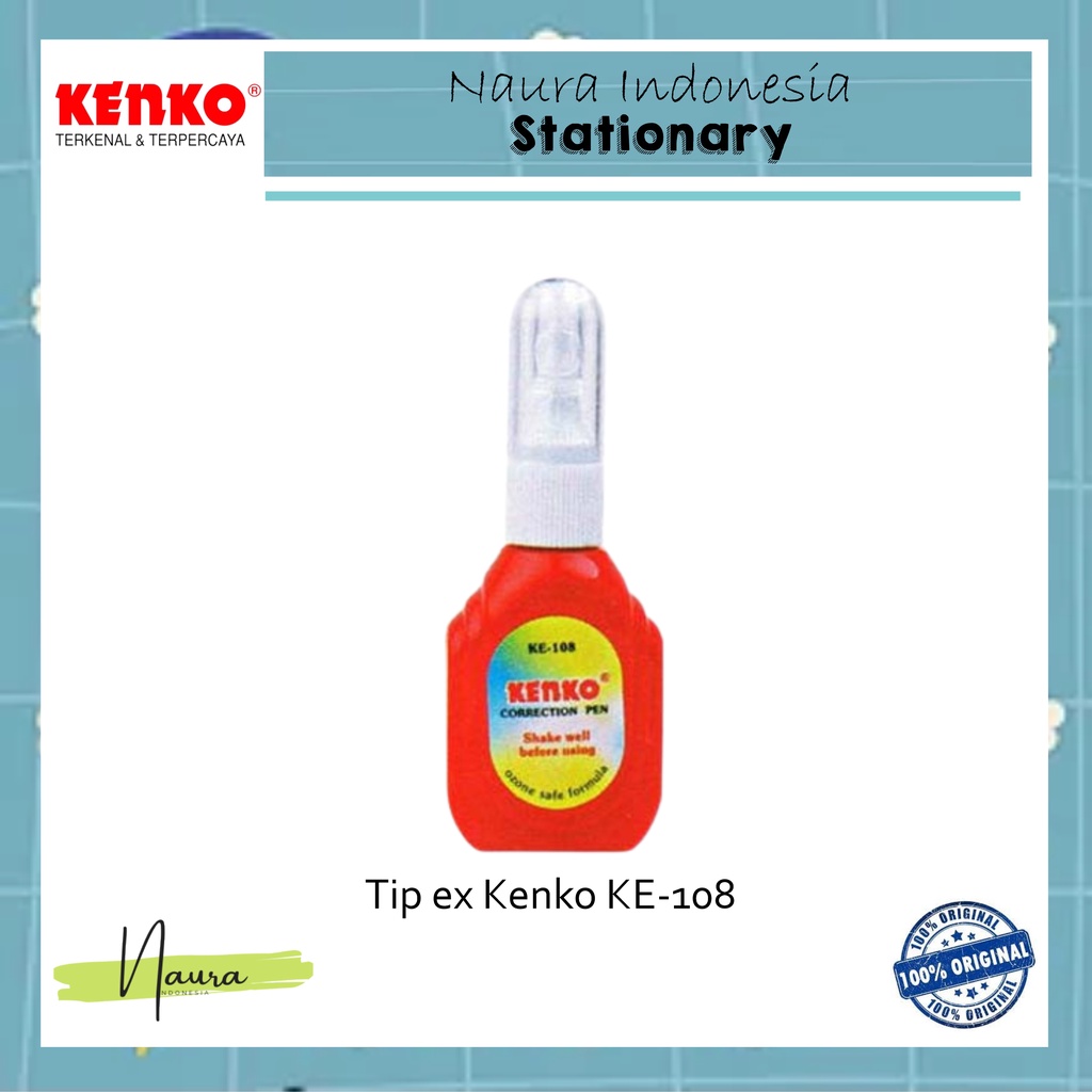

Tip Ex Kenko KE-108 | Correction fluid Koreksi Kenko KE-108 | Tip Ex Cair Murah