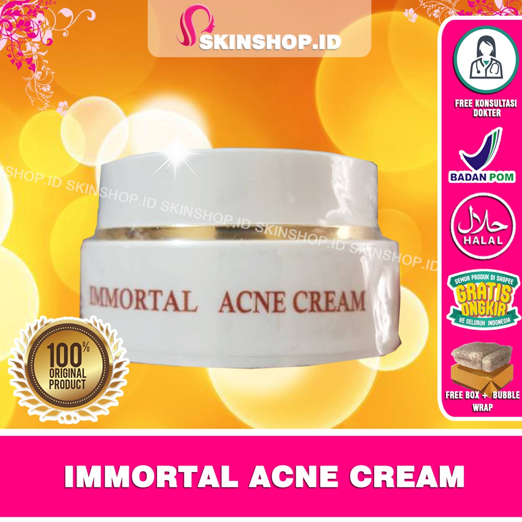 Immortal Acne Cream Original / Krim Anti Jerawat BPOM Aman