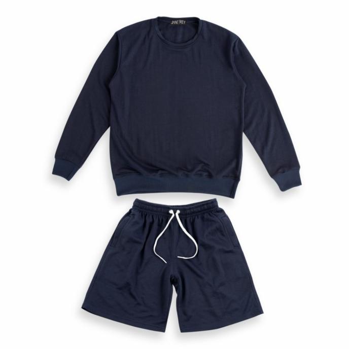 Promo Sweatshirt Navy Set Setelan Sweater Celana Pria Pakaian One Set Pria