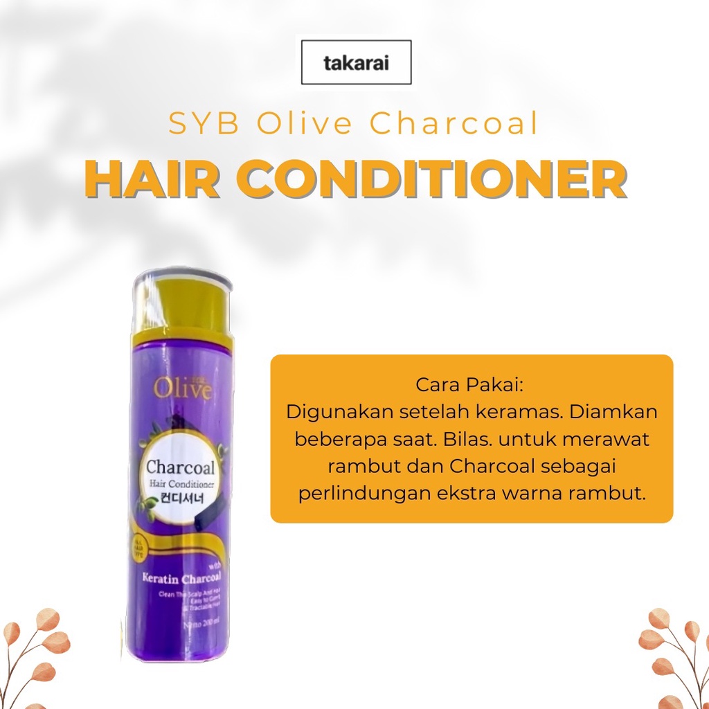 [COD] SYB Olive Charcoal Hair Conditioner Merawat Kelembaban Rambut &amp; Perlindungan Ekstra Warna Rambut