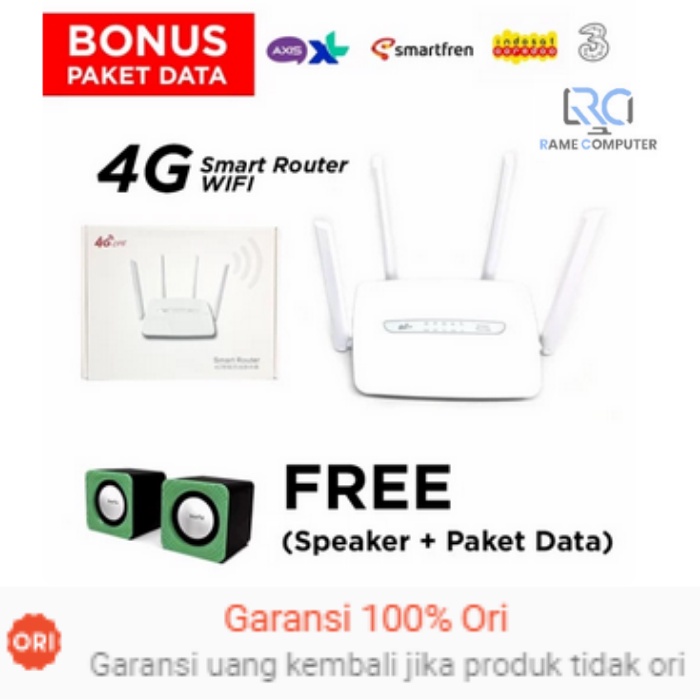 4G SMART ROUTER WIFI / MODEM SMART ROUTER (BONUS PAKET DATA + SPEAKER)