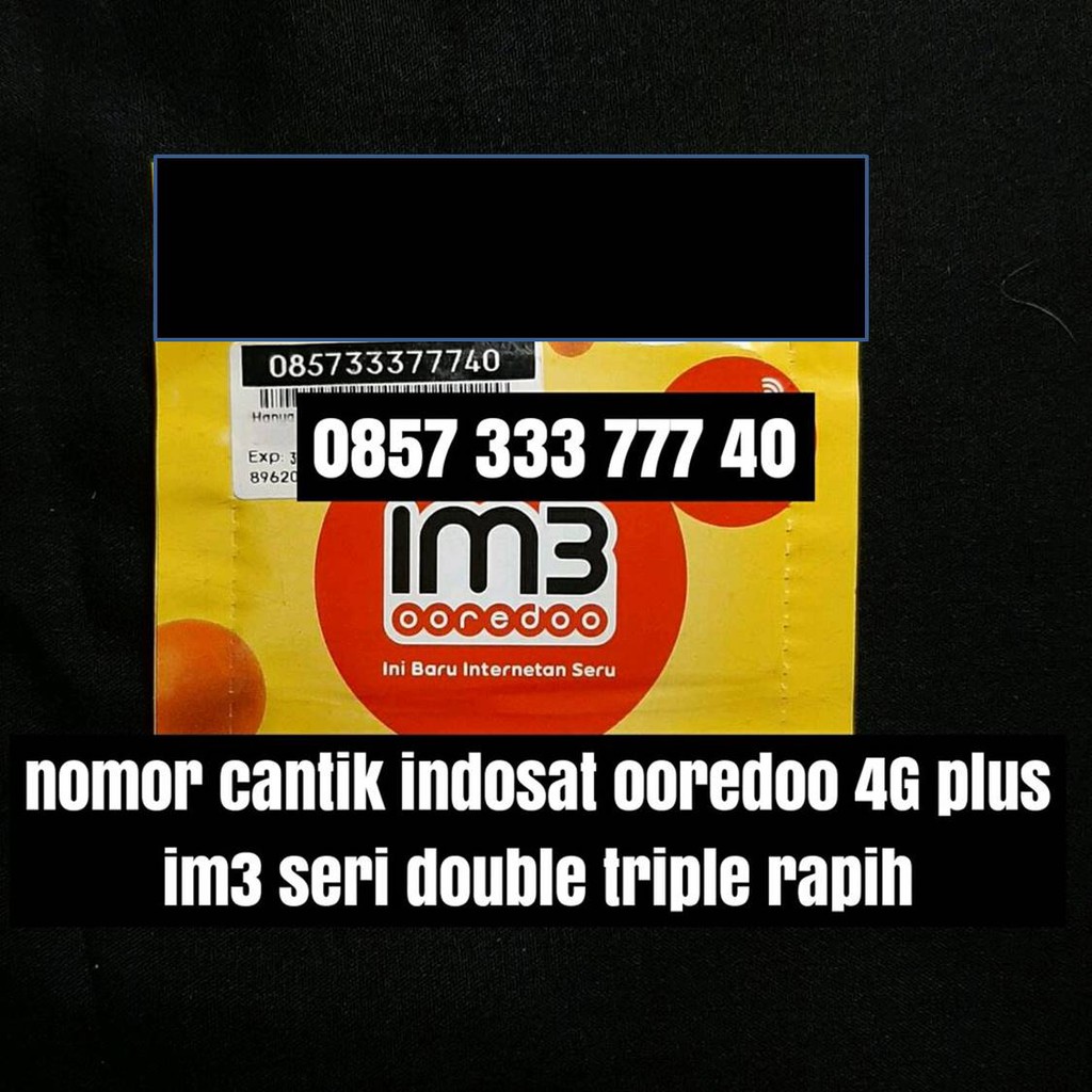 Kartu perdana nomer cantik indosat ooredoo 4G plus im3 double triple