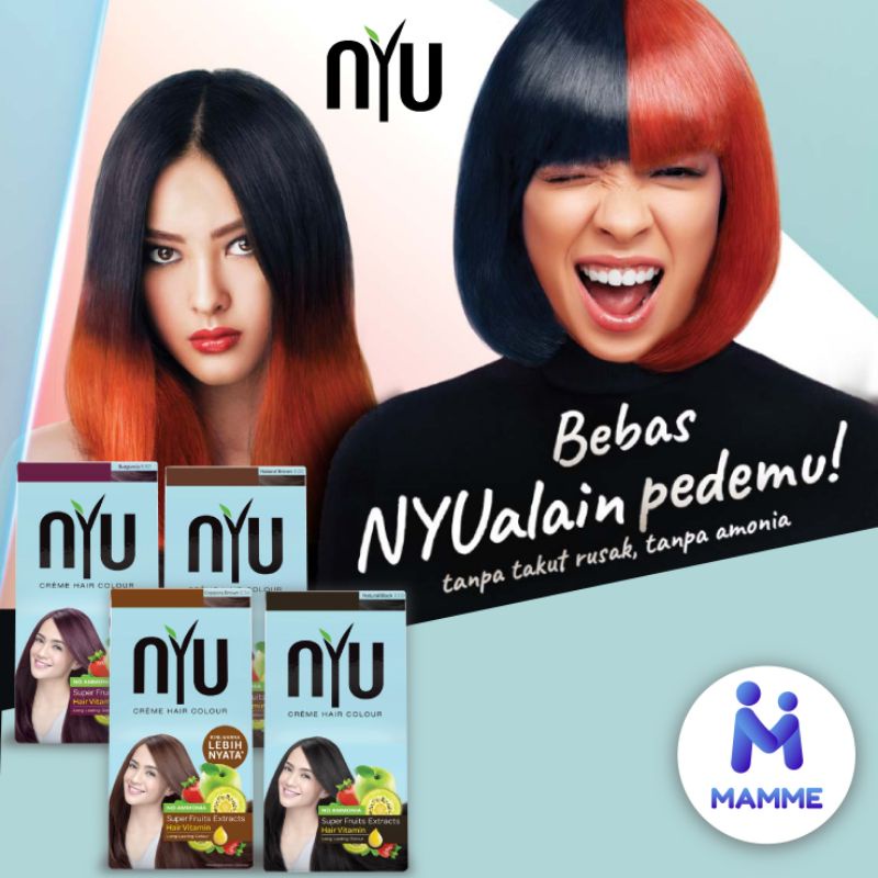 NYU Creme Hair Colour Original Box - Cat Rambut Hair Color - Pewarna Rambut