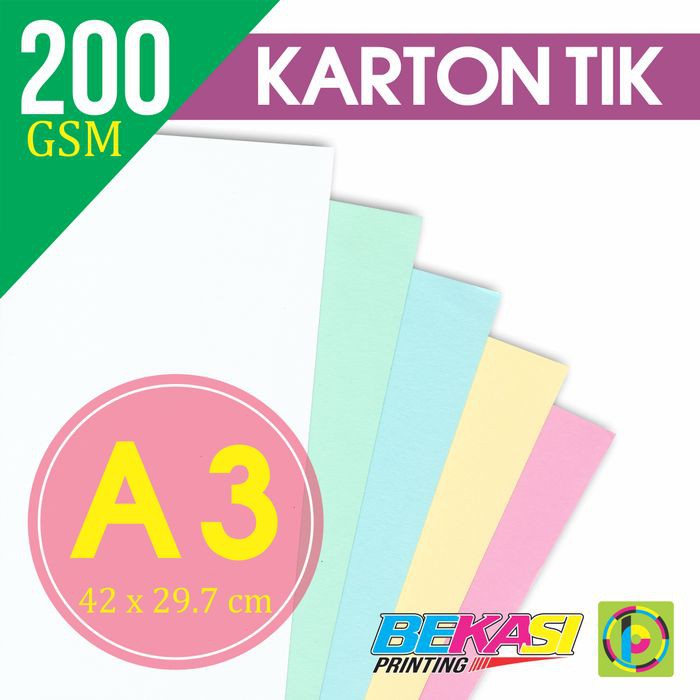 

Promo Kertas Karton TIK 200 Gram Ukuran A3 (420 x 297 mm) - Putih Murah