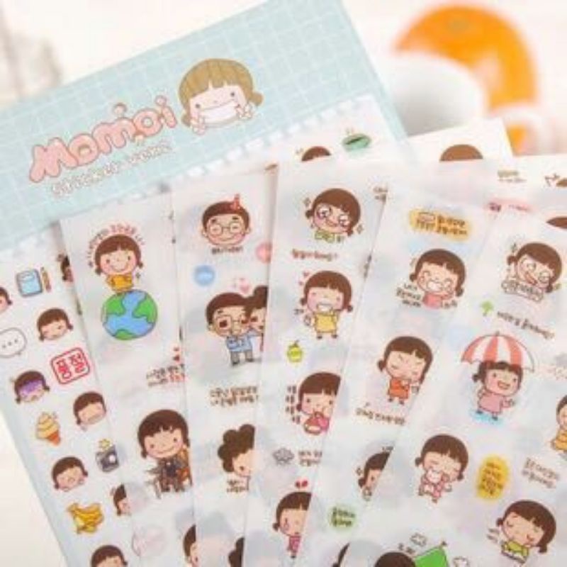 

Sticker kartun korea Momoi