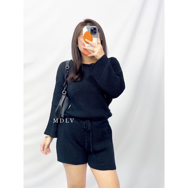 MDLV ~ Jamsuit Overall Rajut Jumsuit Wanita Fashion Wanita