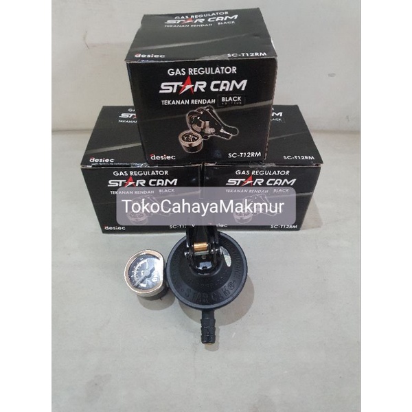 Kepala Gas Regulator / Kompor Gas + Meter Starcam SC-T12RM Tekanan Rendah