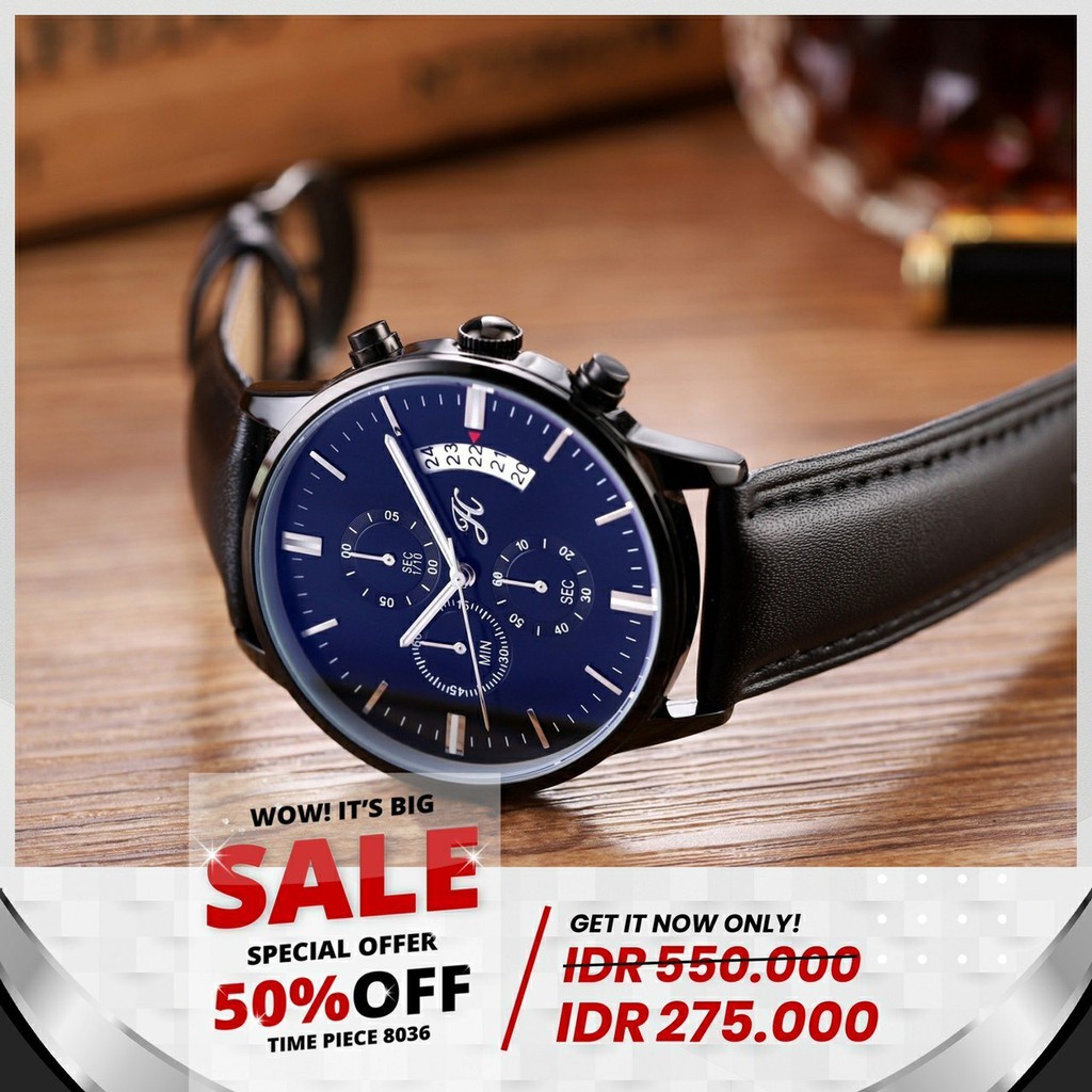 JIMS HONEY 8036 JAM TANGAN PRIA ANALOG QUARTZ