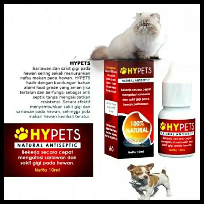 Hypets Natural Antiseptic Obat Kucing Sariawan Bau Mulut Sakit Gigi Shopee Indonesia