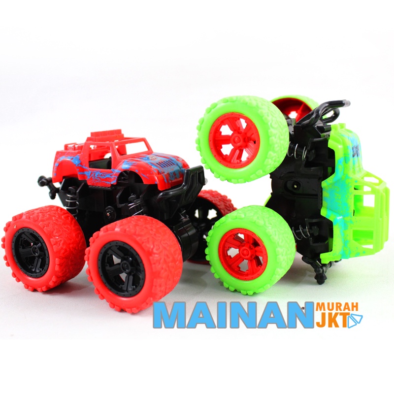 MAINANKEI MAINAN ANAK MURAH MOBIL JEEP STUNT MINI OFFROAD VEHICLE WJ1317 PULLBACK MONSTER TRUCK