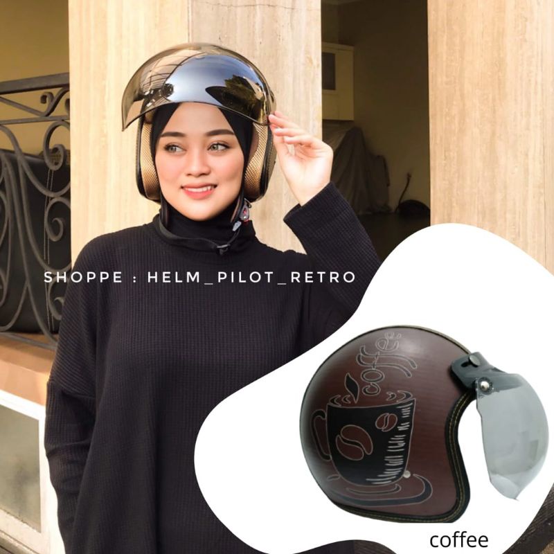Helm Bogo Coffee || Helm Retro Chopper || Helm Kopi