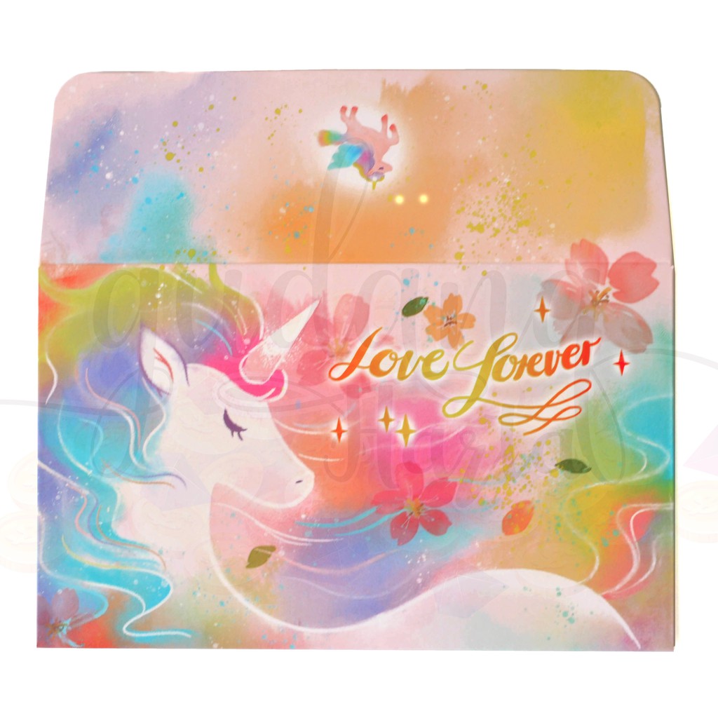 Amplop Love Forever Unicorn Lucu Unik Angpao GH 311395