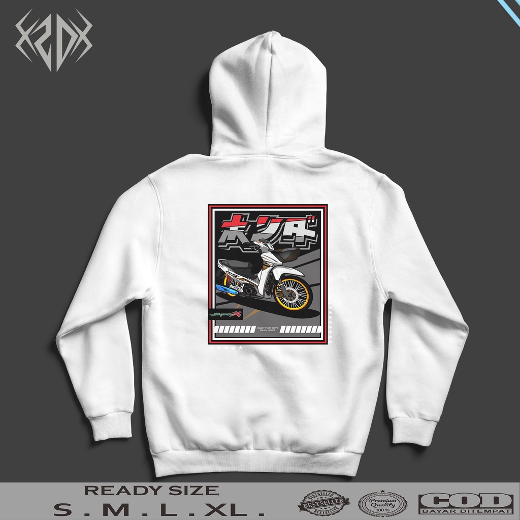 HOODIE HONDA SUPRA X 125 JAPAN SERIES 040 / HOODIE PRIA / JAKET PRIA / HOODIE KEREN