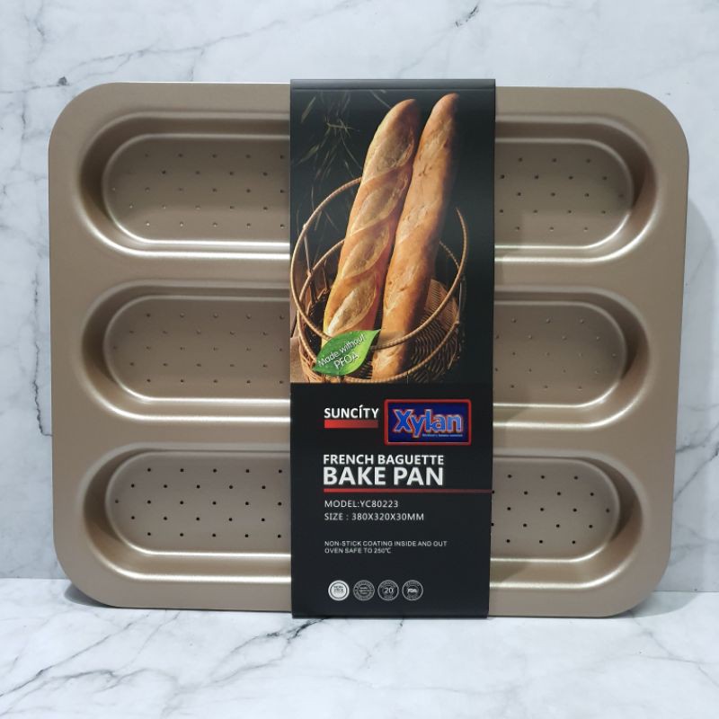 Suncity French Baguette Bake pan / loyang roti / non stick baking pan