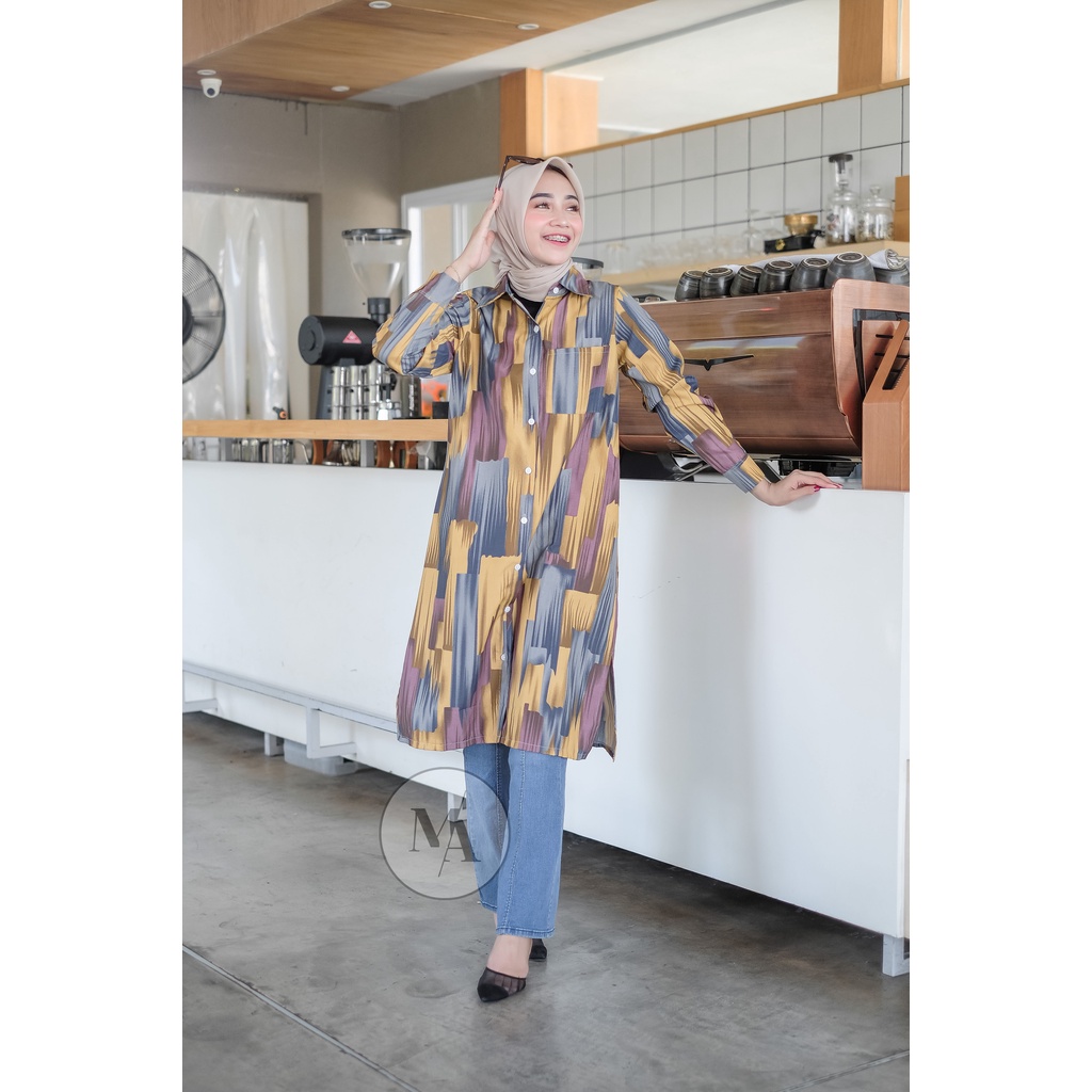 osela chati long tunik motif viscose