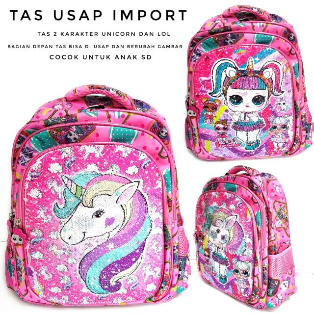 TAS ANAK CEWE USAP 2 MOTIF / TAS ANAK / TAS SEKOLAH ANAK / TAS ANAK PEREMPUAN / TAS SEKOALAH