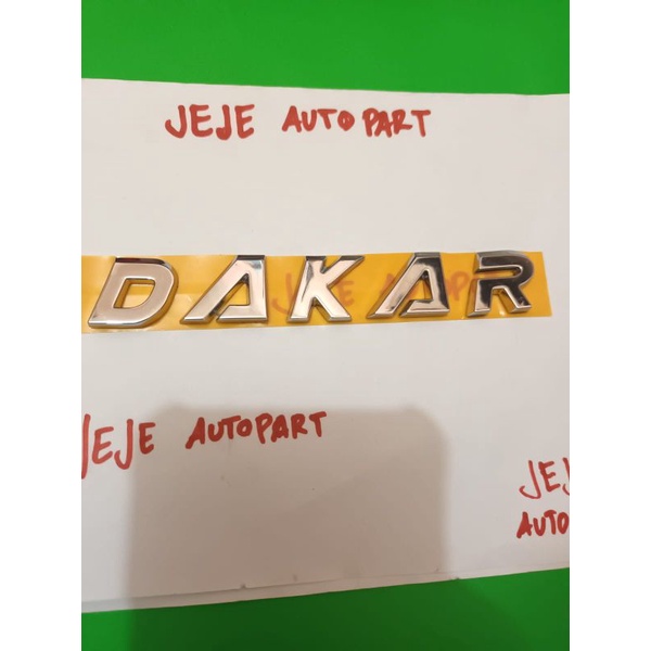 emblem tulisan merk logo DAKAR pajero ORIGINAL ASLI