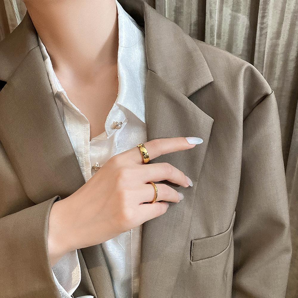 Lily Hip Pop Cincin Trendi Jari Perhiasan Fashion Warna Emas