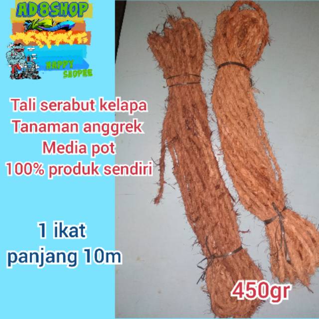 Pot sabut kelapa/tanaman anggrek/pot/sabut kelapa/anggrek/cocofiber/tali ijuk