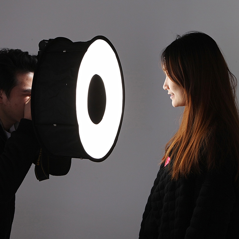 Universal Ring Softbox Flash Diffuser for Camera DSLR - A008 - Black