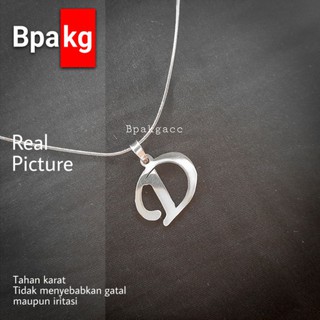 Kalung inisial huruf alfabet Kalung ukir nama monel besi Kalung inisial huruf alfabet Kalung ukir nama monel besi